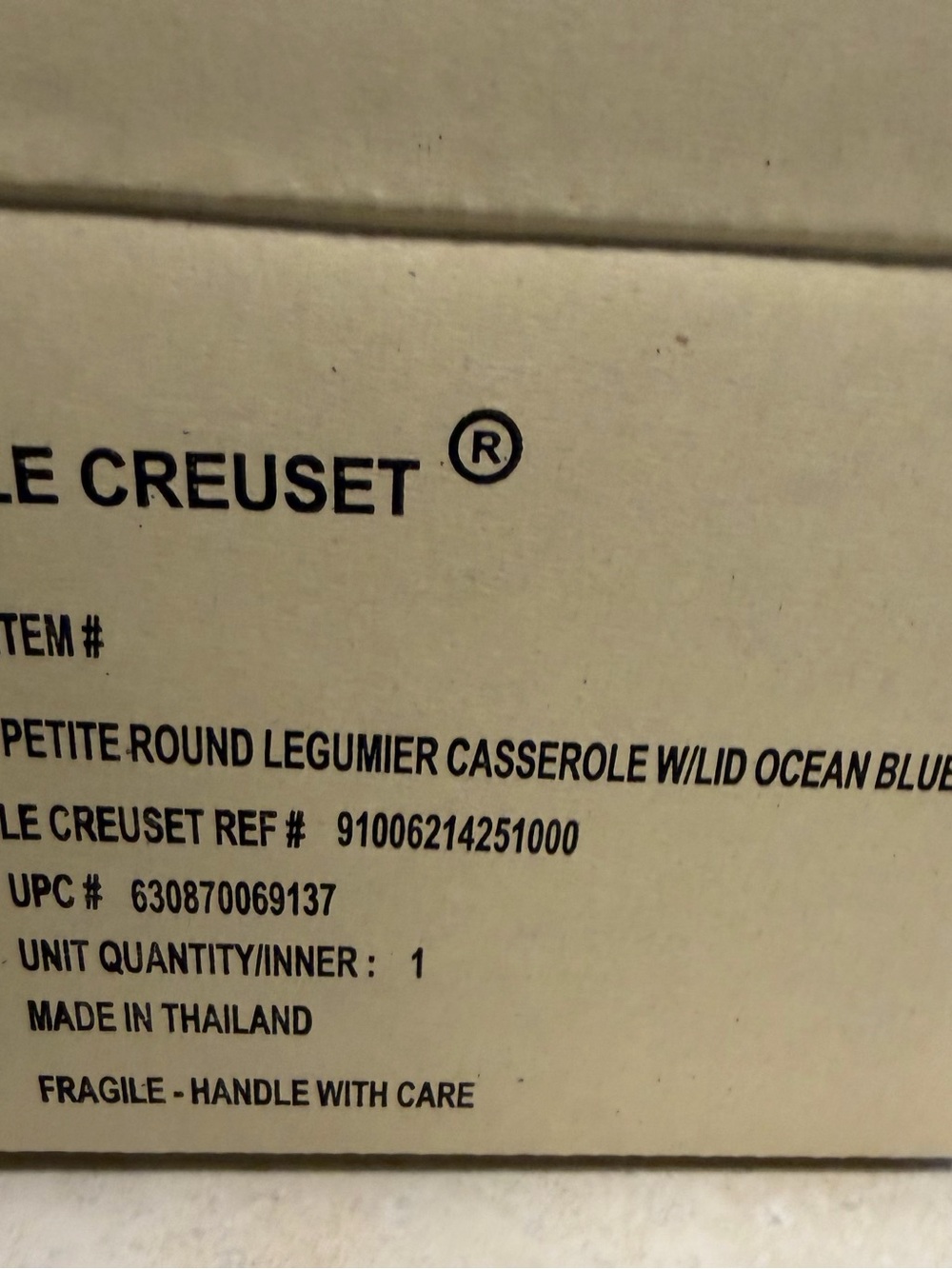 Le Creuset Petite Round Casserole Ocean Blue Very Rare NWT - Picture 4 of 7